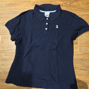 Disney Navy Blue Polo Shirt with Embroidered Character